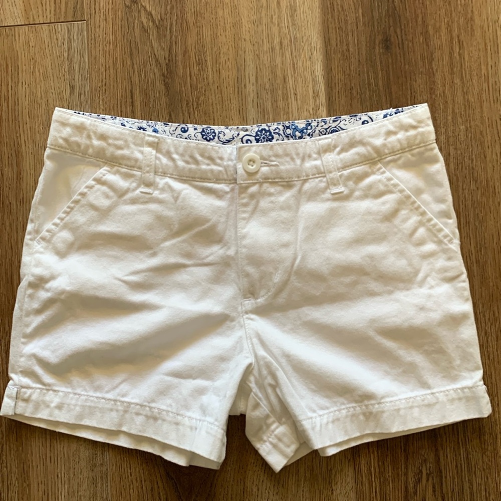 J Khaki Girls white shorts size 14